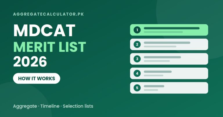 MDCAT Merit List 2026: How It Works & When to Expect It